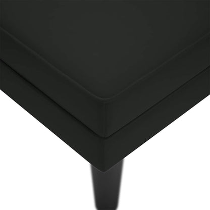 Sdraio con Cuscino e Bracciolo Destro in Velluto Nero - homemem39