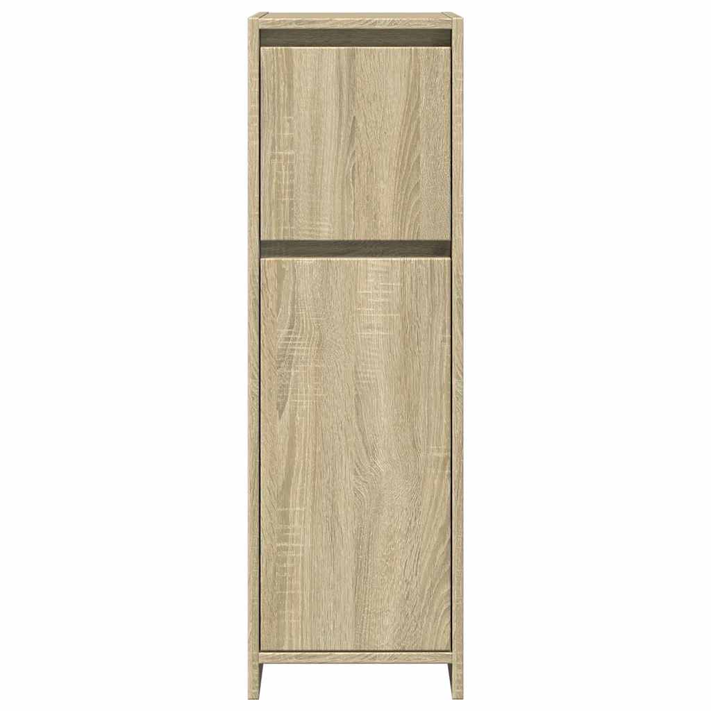 Mobile da Bagno Rovere Sonoma 30x30x95 cm in Legno Multistrato