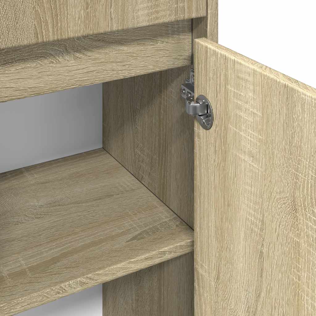 Mobile da Bagno Rovere Sonoma 30x30x95 cm in Legno Multistrato