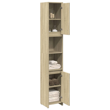 Mobile da Bagno Rovere Sonoma 30x30x183,5 cm Legno Multistrato