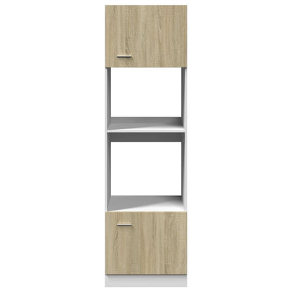 Mobile per Microonde “Lyon” Rovere Sonoma 60x57x207 cm | homemem39