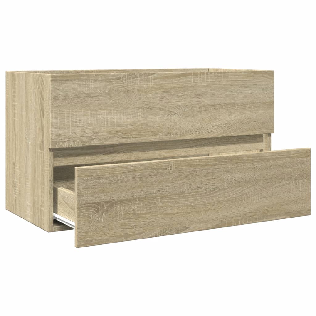 Mobile Lavabo Rovere Sonoma 80x38,5x45 cm in Legno Multistrato | homemem39