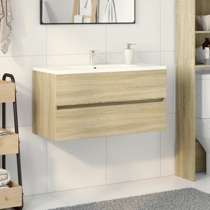 Mobile Lavabo Rovere Sonoma 90x38,5x45 cm in Legno Multistrato | homemem39
