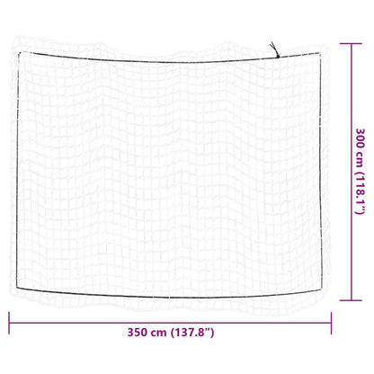 Rete per Rimorchio con Corda Elastica Bianco 3,5x3 m in PP