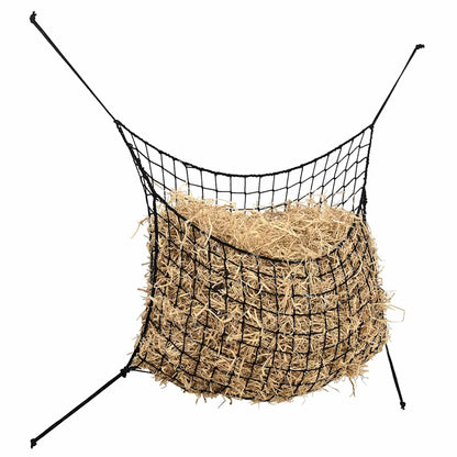 Reti da Fieno 2pz Rettangolari Neri 150x90 cm in PP | homemem39