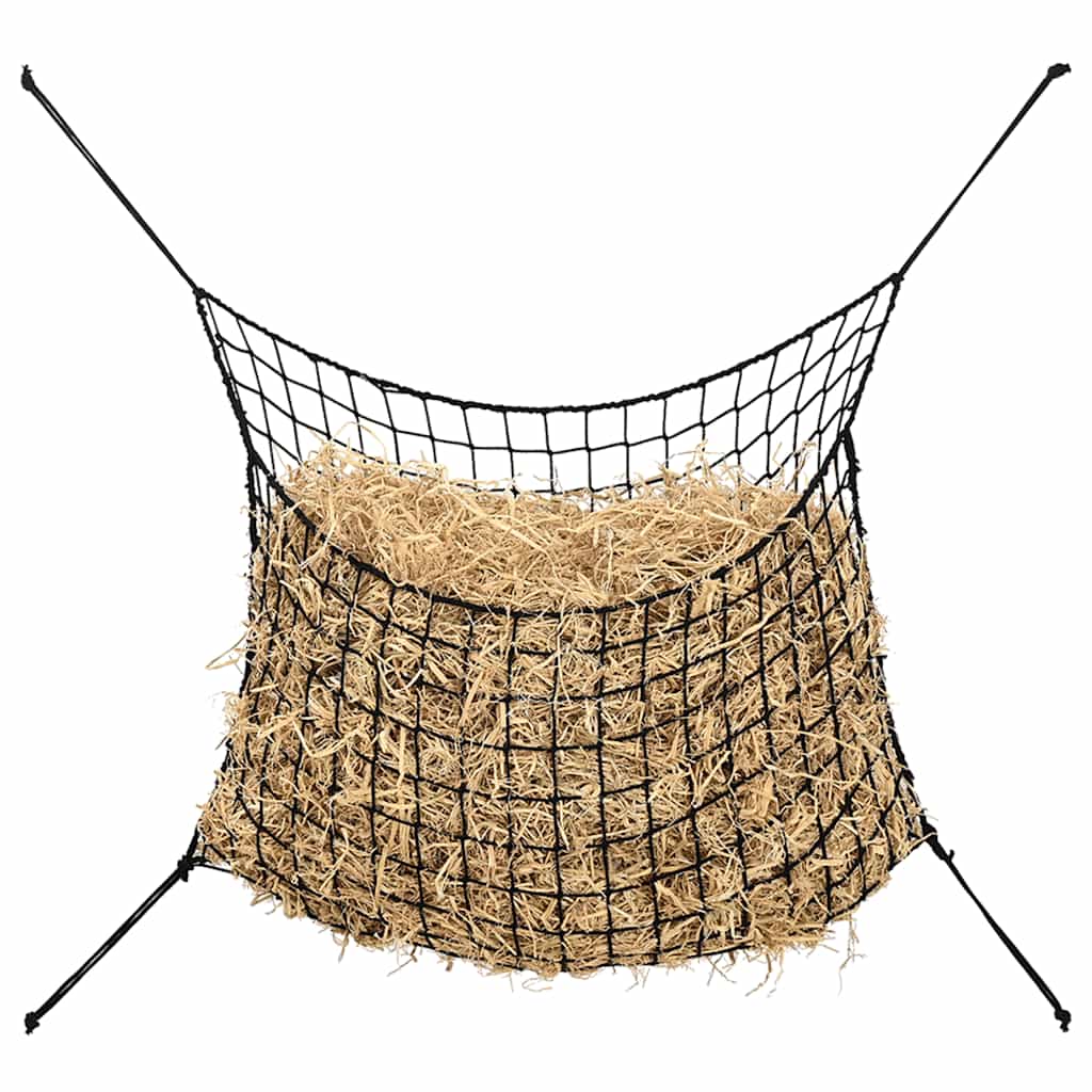 Reti da Fieno 2pz Rettangolari Neri 200x120 cm in PP | homemem39