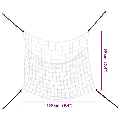 Reti da Fieno 2pz Rettangolari Bianchi 100x90 cm in PP | homemem39