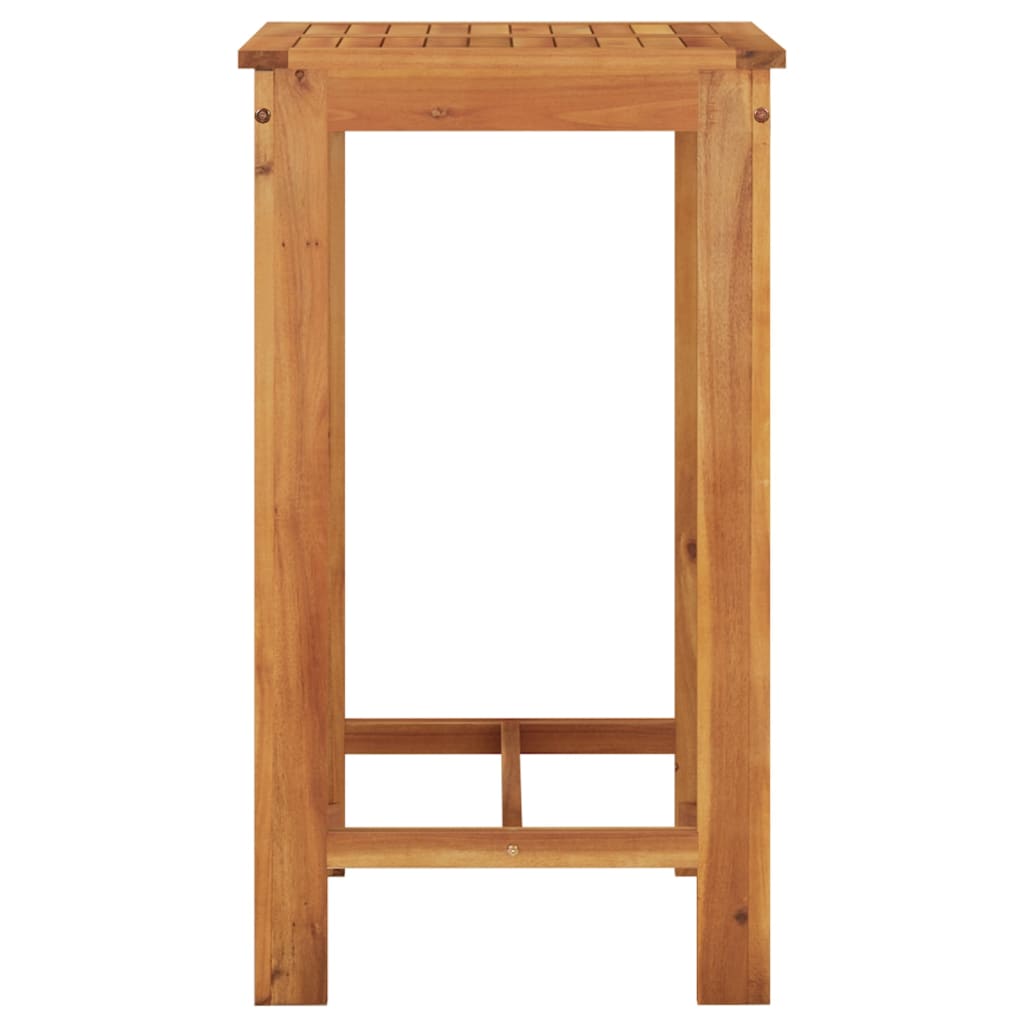 Set Bar da Giardino 3 pz Nero in Legno Acacia e Polyrattan | homemem39