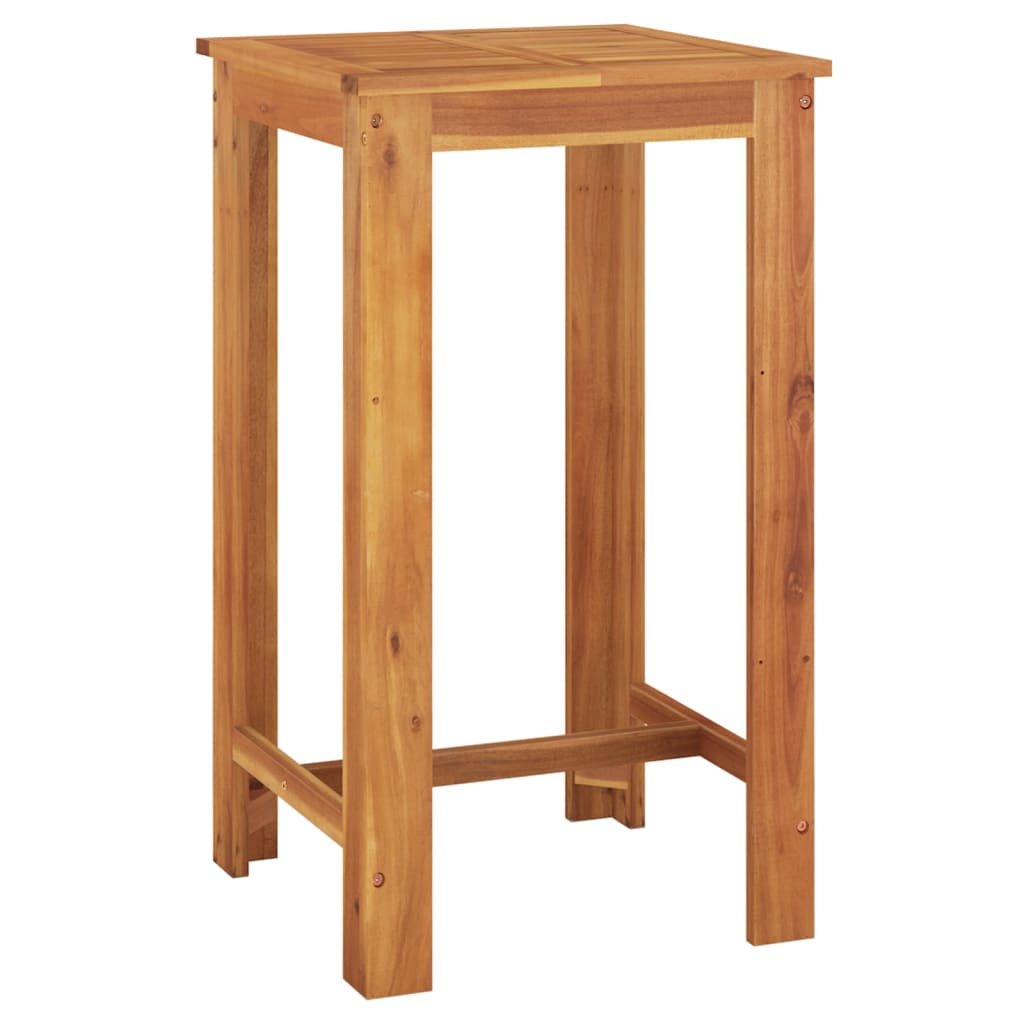 Set Bar da Giardino 3 pz Grigio in Legno Acacia e Polyrattan | homemem39