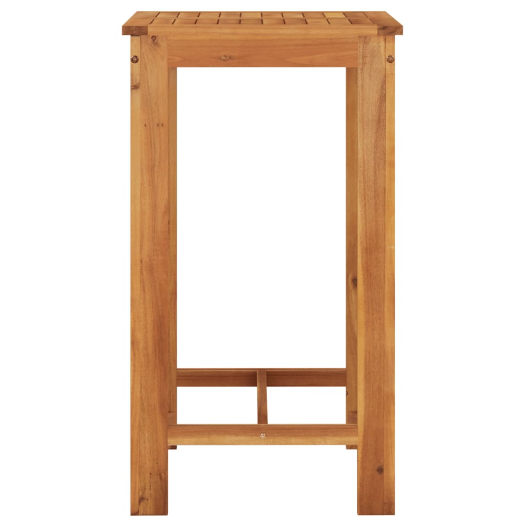 Set Bar da Giardino 3 pz Grigio in Legno Acacia e Polyrattan | homemem39