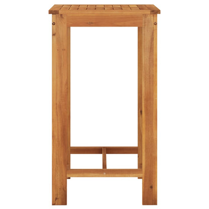 Set Bar da Giardino 3 pz Nero in Legno Acacia e Polyrattan - homemem39