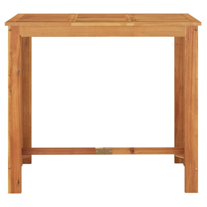 Set Bar Giardino 5pz Marrone Legno Massello Acacia e Polyrattan | homemem39
