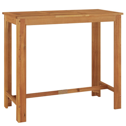 Set Bar Giardino 5pz Grigio Legno Massello Acacia e Polyrattan | homemem39