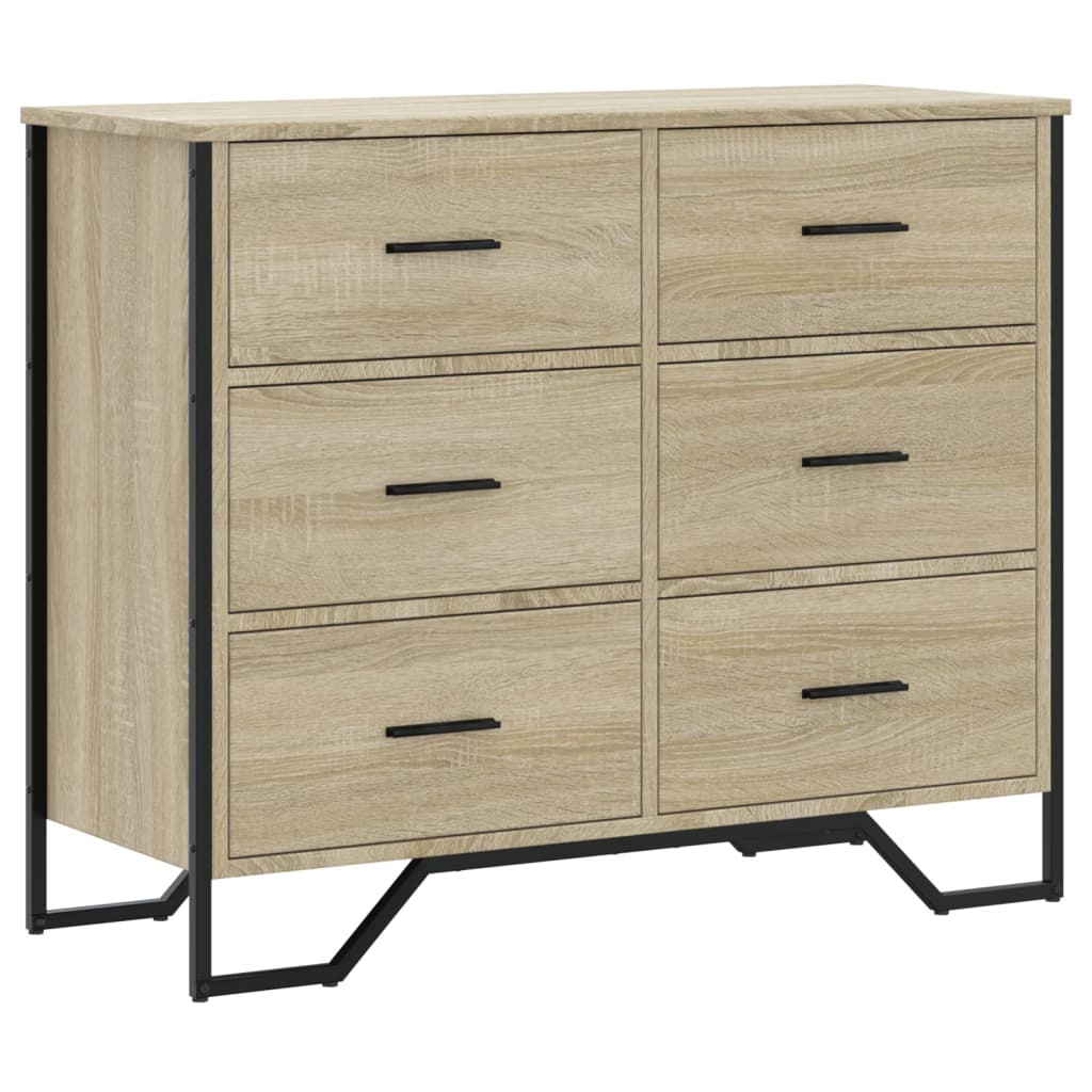 Cassettiera Rovere Sonoma 91x35,5x74,5 cm in Truciolato | homemem39
