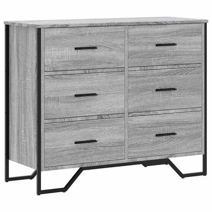 Cassettiera Grigio Sonoma 91x35,5x74,5 cm in Truciolato