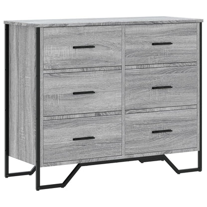 Cassettiera Grigio Sonoma 91x35,5x74,5 cm in Truciolato - homemem39