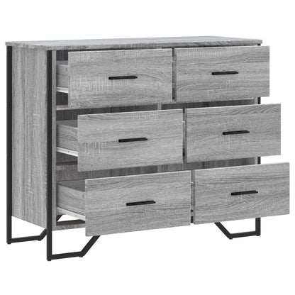 Cassettiera Grigio Sonoma 91x35,5x74,5 cm in Truciolato - homemem39
