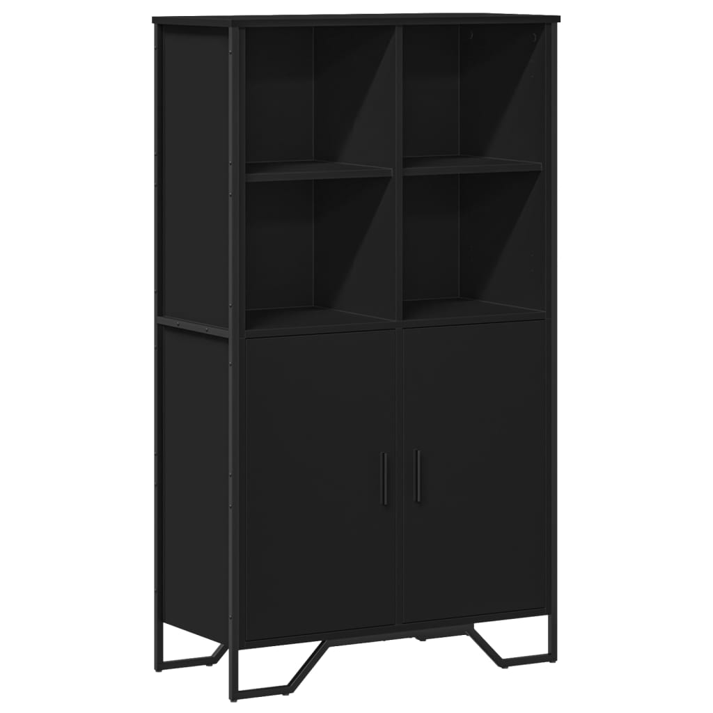 Credenza Nera 79,5x35,5x137,5 cm in Truciolato | homemem39