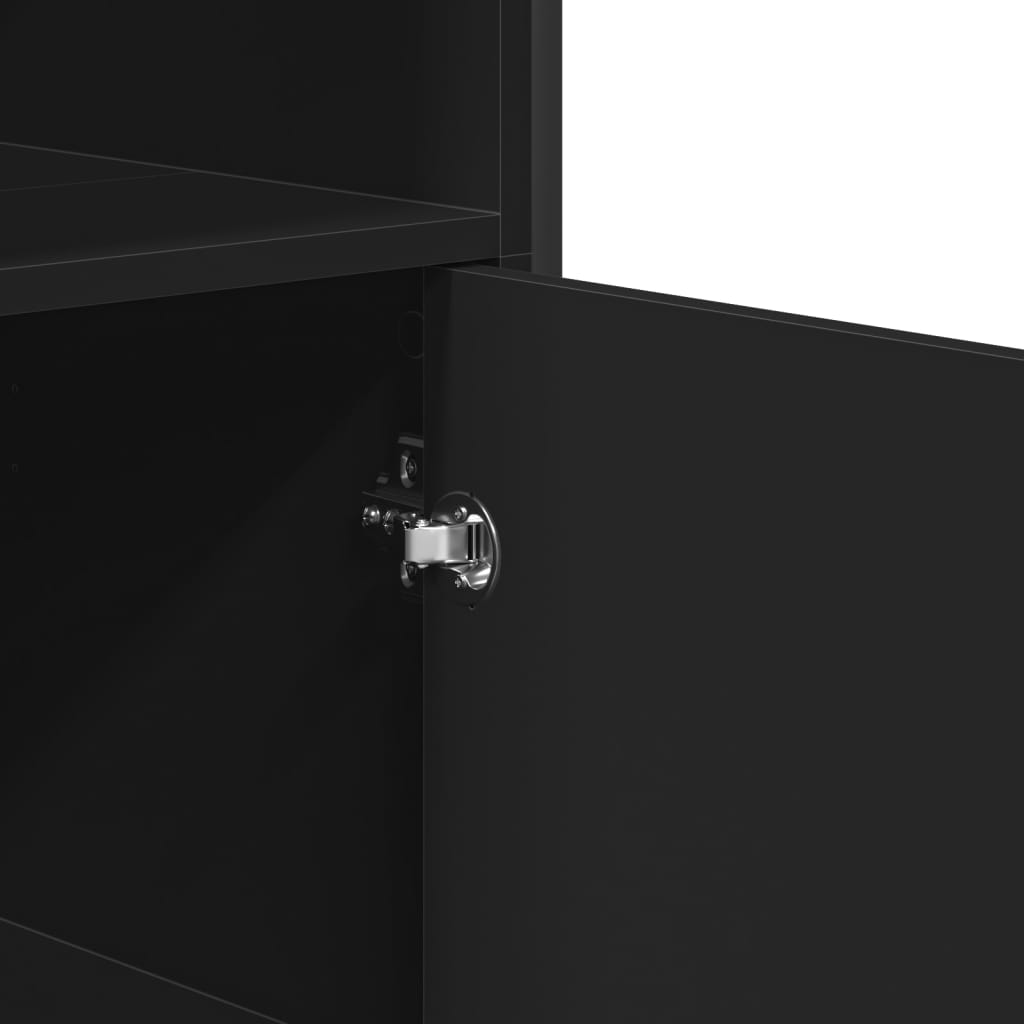 Credenza Nera 79,5x35,5x137,5 cm in Truciolato - homemem39