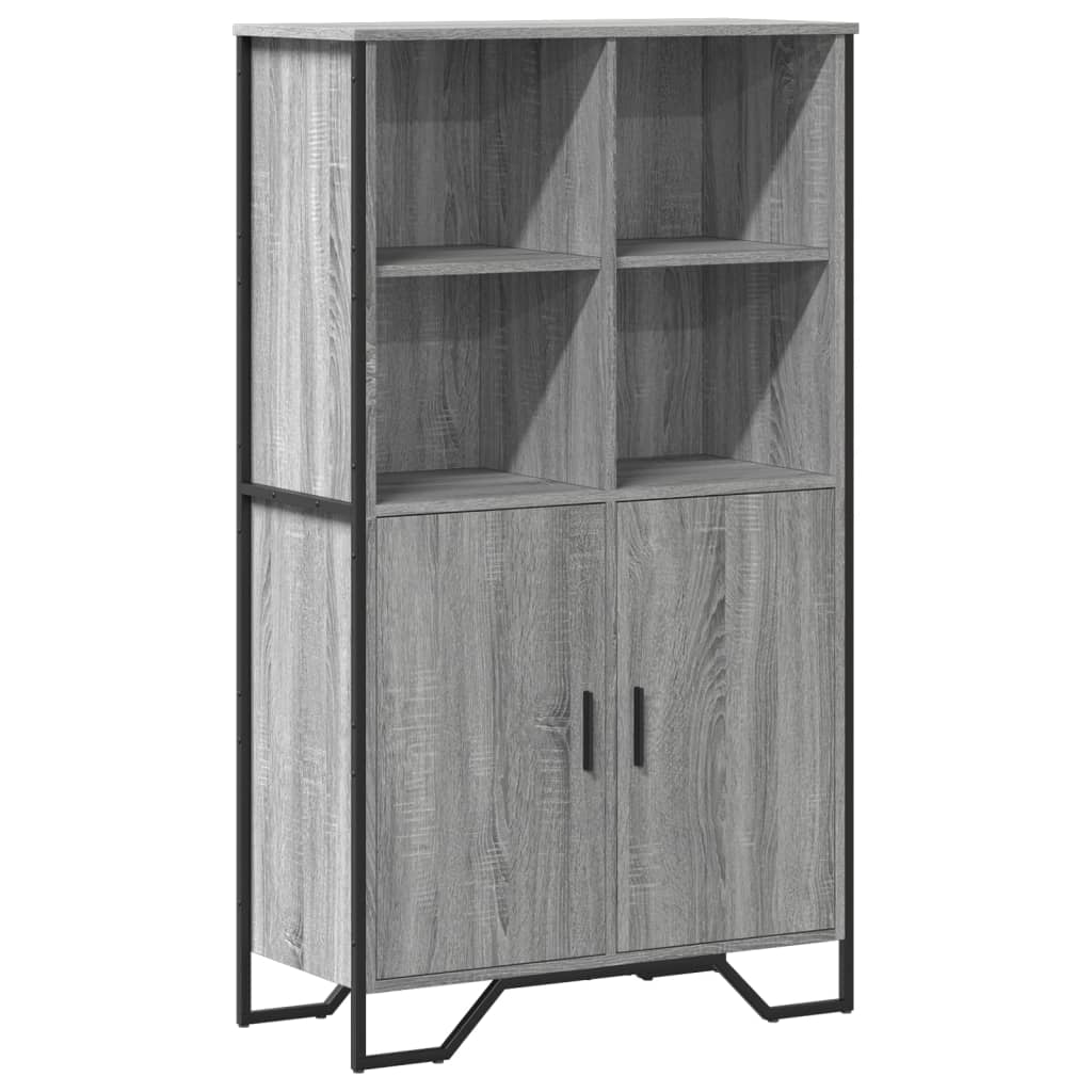 Credenza Grigio Sonoma 79,5x35,5x137,5 cm in Truciolato - homemem39