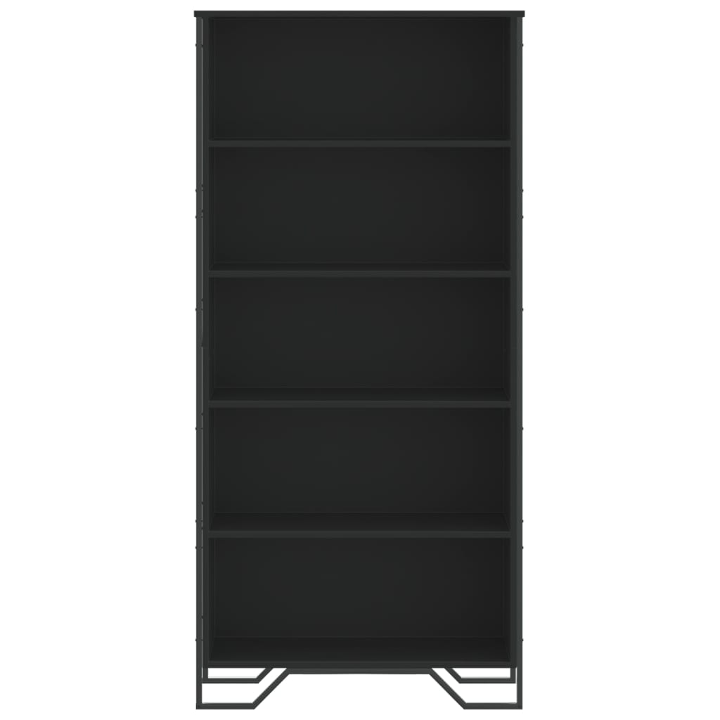 Libreria Nera 80x31x169 cm in Truciolato