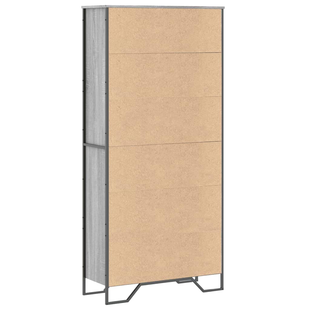 Libreria Grigio Sonoma 80x31x169 cm in Truciolato