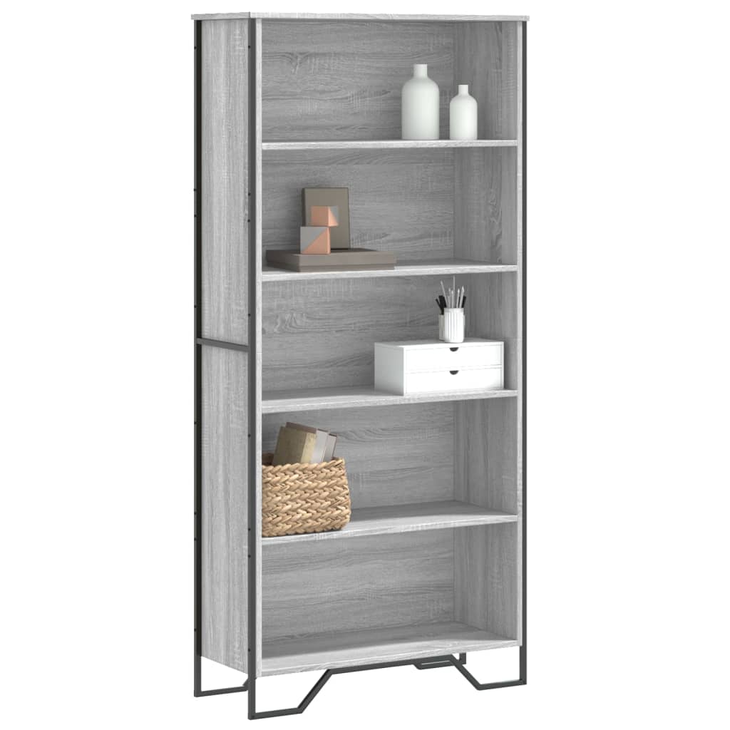 Libreria Grigio Sonoma 80x31x169 cm in Truciolato