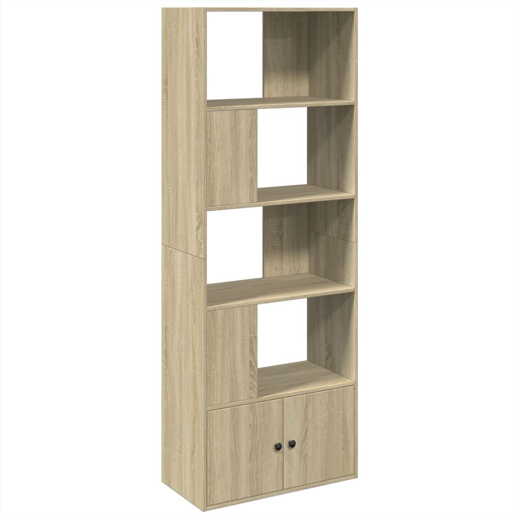 Libreria Rovere Sonoma 70x36x189 cm in Legno Multistrato