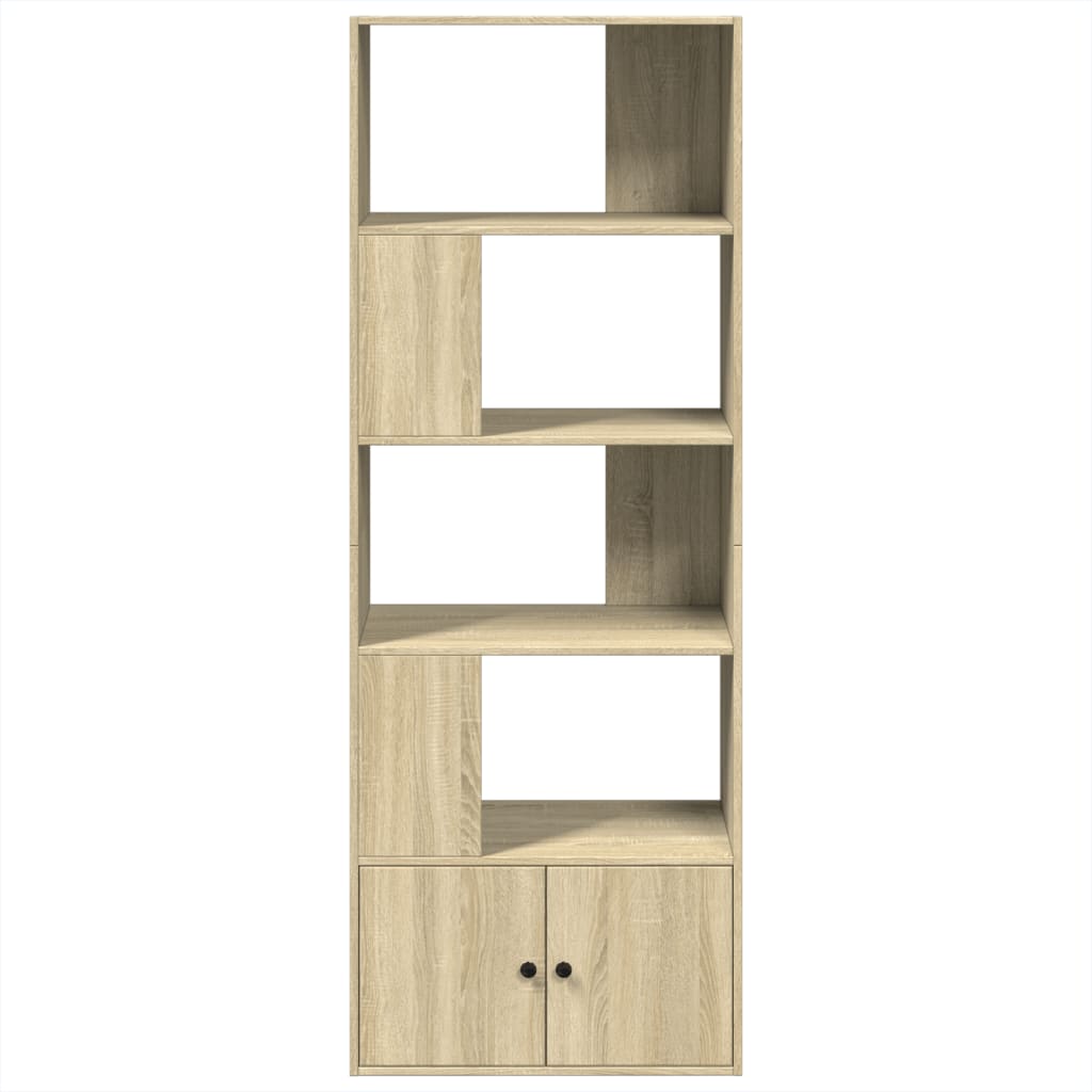 Libreria Rovere Sonoma 70x36x189 cm in Legno Multistrato