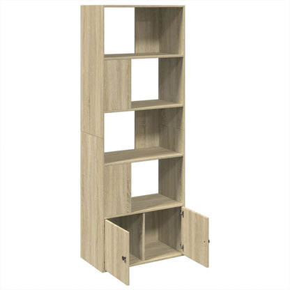 Libreria Rovere Sonoma 70x36x189 cm in Legno Multistrato