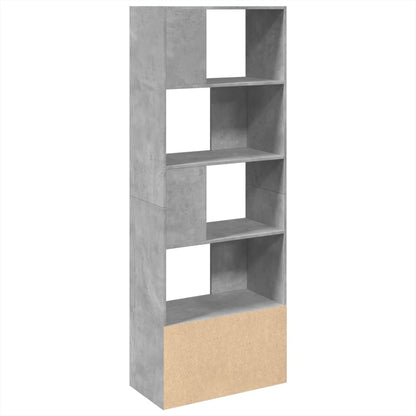 Libreria Grigio Cemento 70x36x189 cm in Legno Multistrato