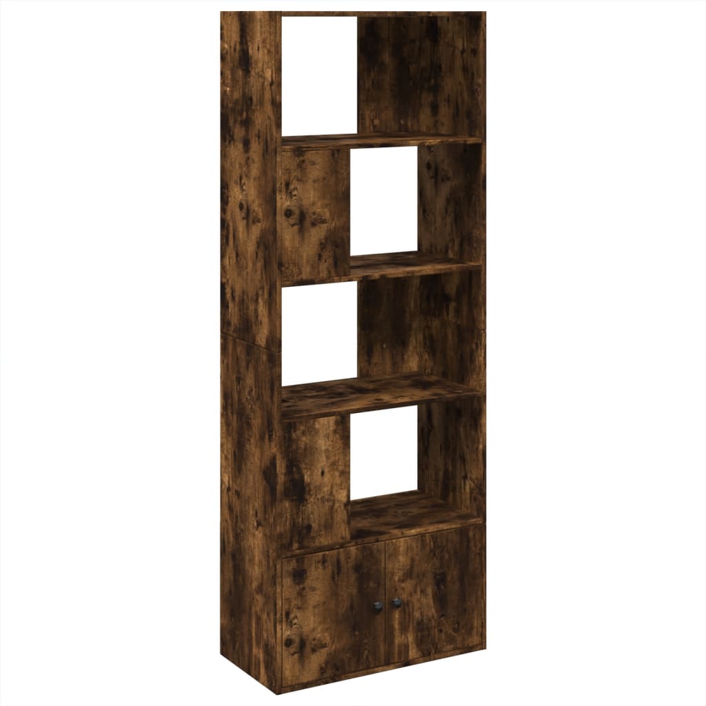 Libreria Rovere Fumo 70x36x189 cm in Legno Multistrato