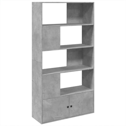 Libreria Grigio Cemento 100x36x189 cm in Legno Multistrato