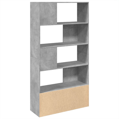 Libreria Grigio Cemento 100x36x189 cm in Legno Multistrato