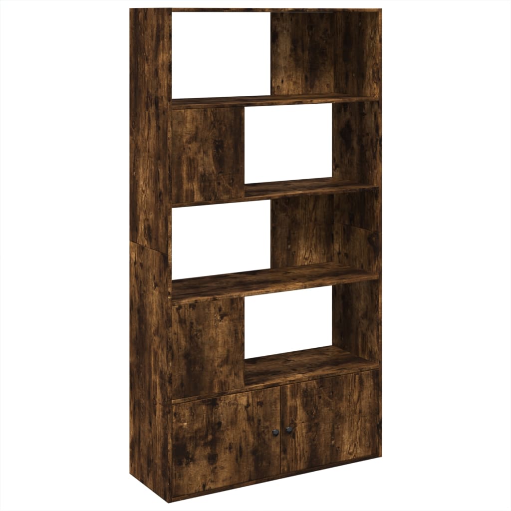 Libreria Rovere Fumo 100x36x189 cm in Legno Multistrato