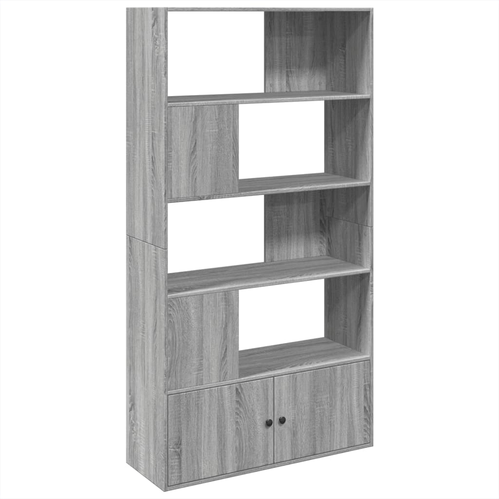 Libreria Grigio Sonoma 100x36x189 cm in Legno Multistrato