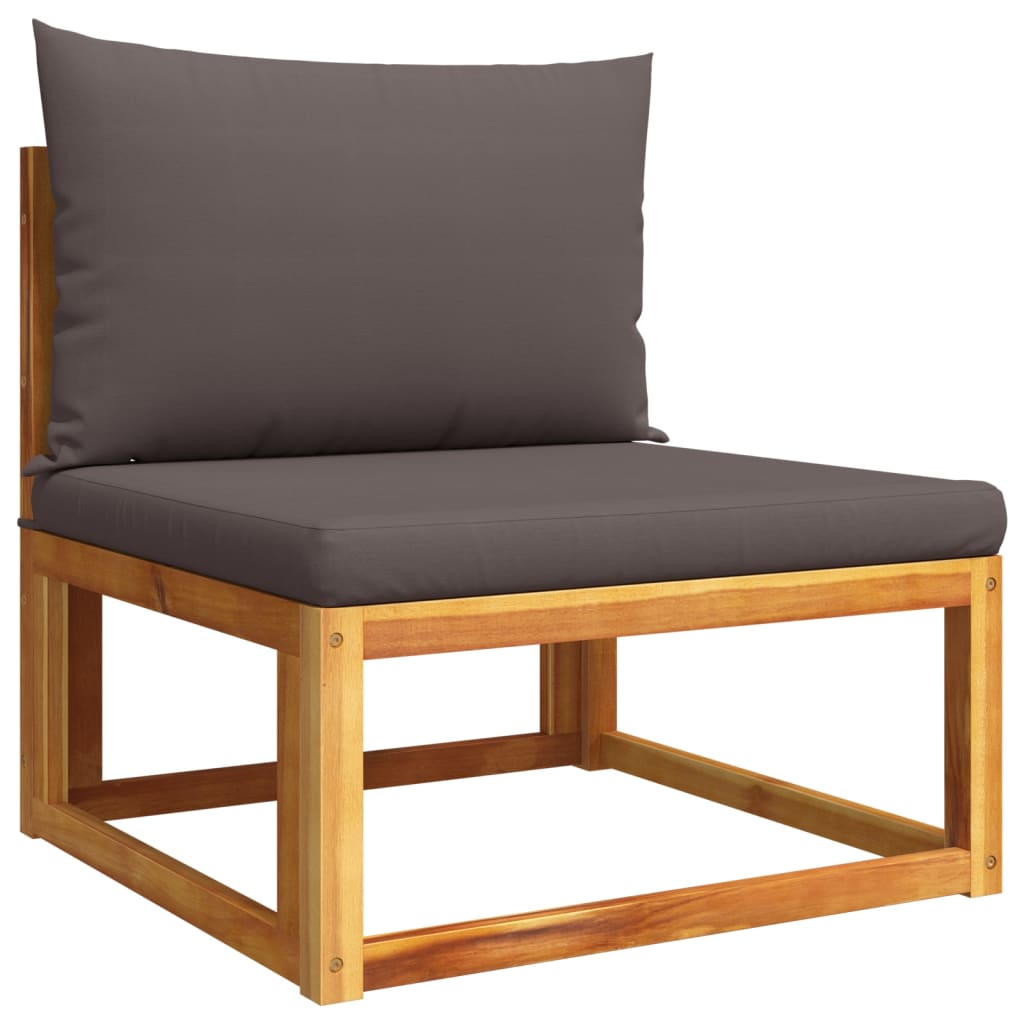 Set di divani da giardino 6 pezzi con cuscini in legno di acacia e corda | homemem39