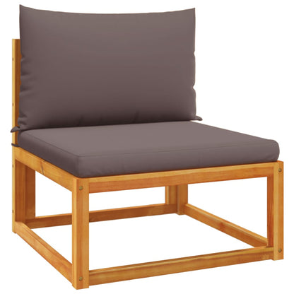 Set di divani da giardino 4 pezzi con cuscini in legno di acacia e corda | homemem39