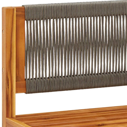 Set di divani da giardino 5 pezzi con cuscini in legno di acacia e corda | homemem39
