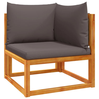 Set di divani da giardino 10 pezzi con cuscini in legno di acacia e corda | homemem39