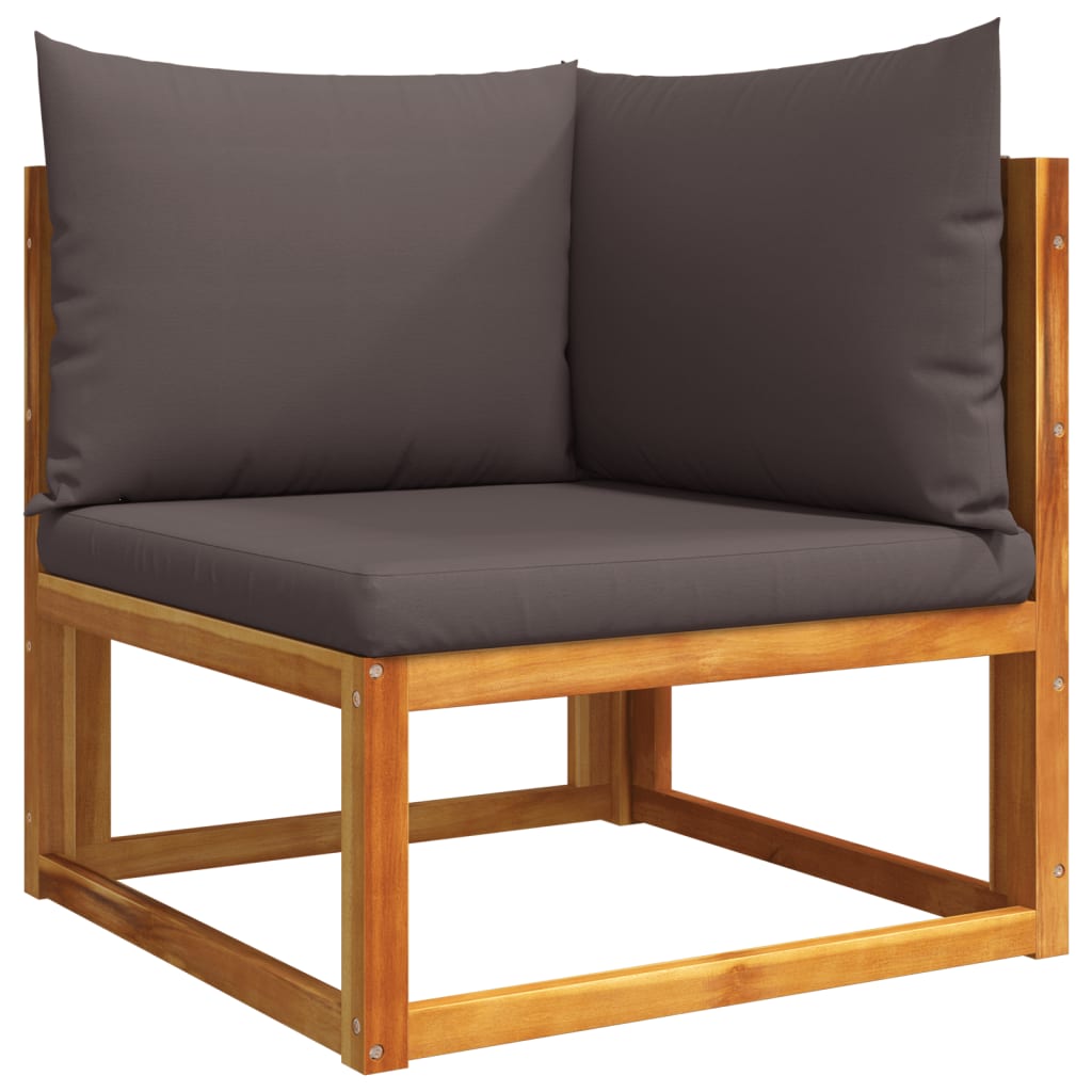 Set di divani da giardino 11 pz con cuscini in legno di acacia e corda | homemem39