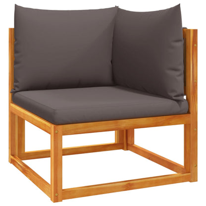 Set di divani da giardino 9 pezzi con cuscini in legno di acacia e corda | homemem39