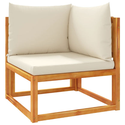 Set di divani da giardino 5 pezzi con cuscini in legno di acacia e corda | homemem39