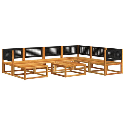 Set di divani da giardino 8 pezzi con cuscini in legno di acacia e rattan - homemem39