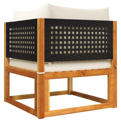 Set di divani da giardino 8 pezzi con cuscini in legno di acacia e rattan - homemem39