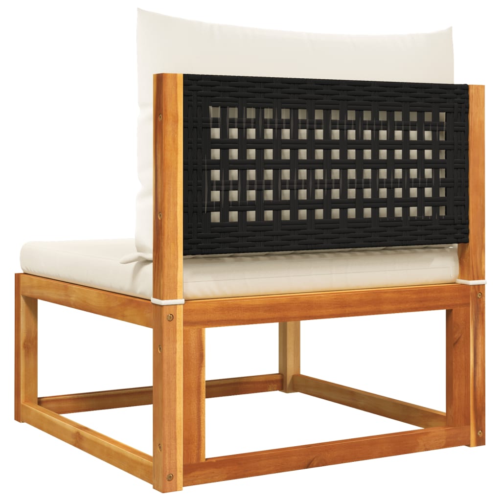 Set di divani da giardino 10 pezzi con cuscini in legno di acacia e rattan - homemem39