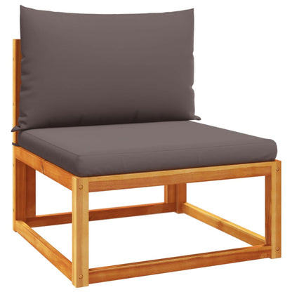 Set di divani da giardino 5 pezzi con cuscini in legno di acacia e rattan - homemem39