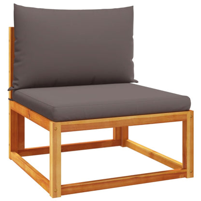 Set di divani da giardino 7 pezzi con cuscini in legno di acacia e rattan - homemem39