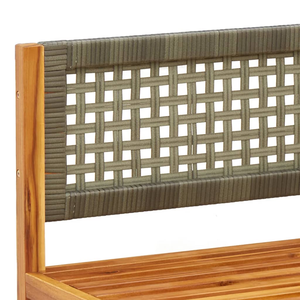 Set di divani da giardino 5 pezzi con cuscini in legno di acacia e rattan - homemem39