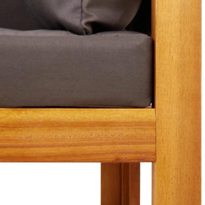 Set di divani da giardino 4 pezzi con cuscini in legno di acacia e rattan - homemem39